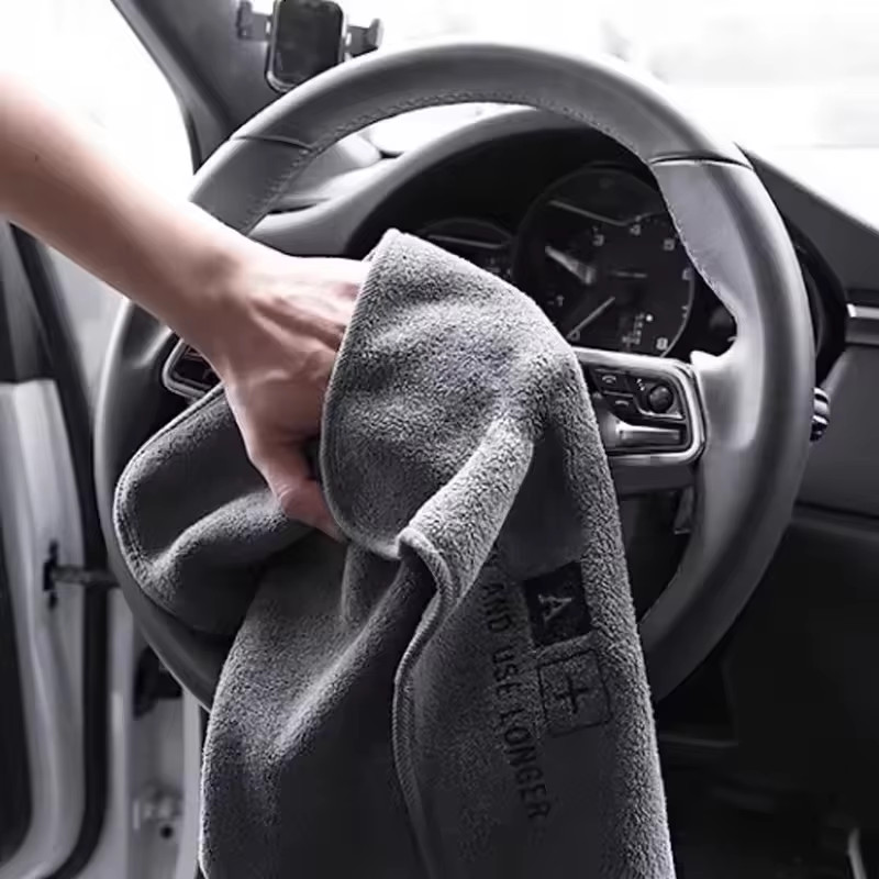 6/1PC High-End Microfiber Car Washing Towel Auto Cleaning Drying Cloth Hemming C