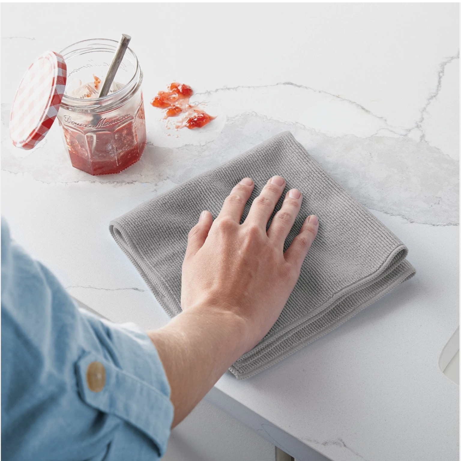 2 Pieces (2 PACK) Norwex Enviro Cloth Gray Cleaning Cloth FAST FREE SHIPPING