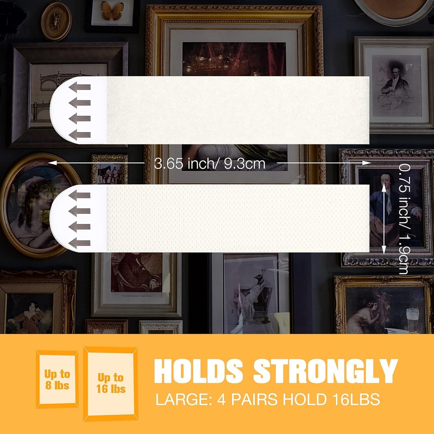 40 Pairs 80 Strips Picture Hanging Strips Picture Hanger Kit Heavy Duty Strip…