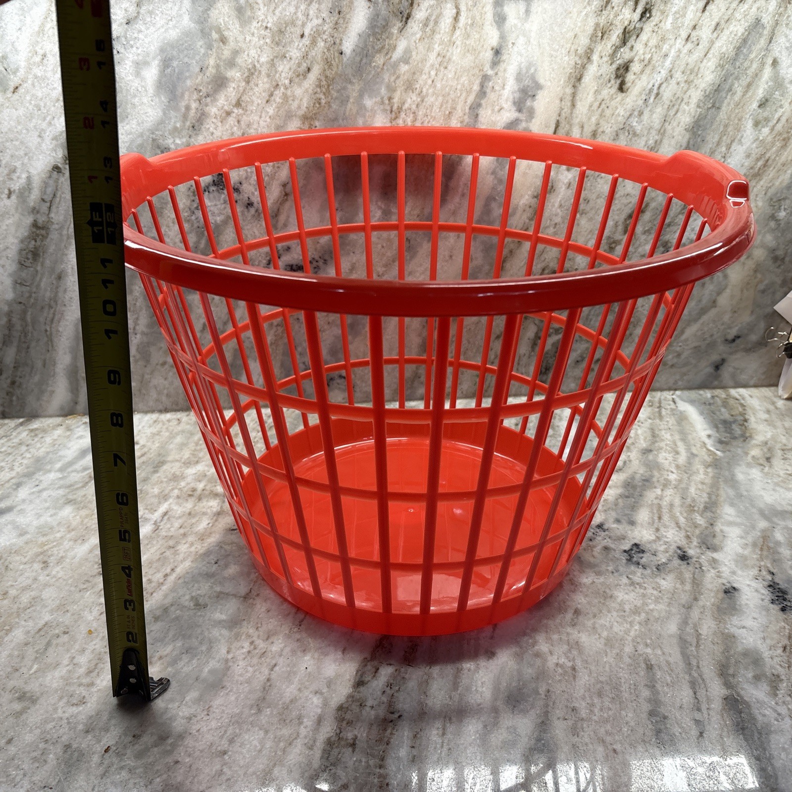 Large Slotted Plastic Laundry Red Basket 12×17.5-in-Brand New-SHIPS N 24 HOURS