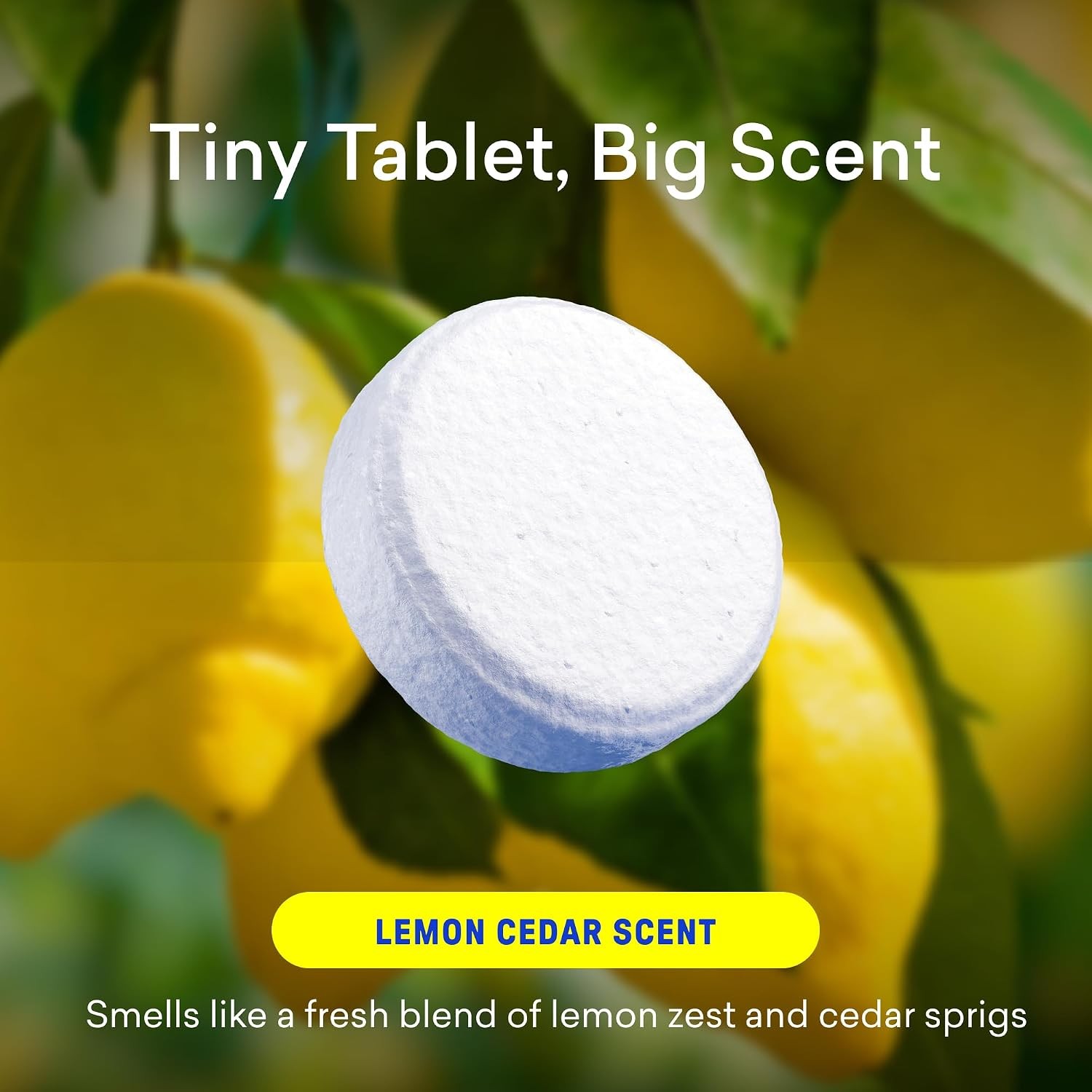 Plastic Free Non Toxic Toilet Cleaner Tablets 14 Count Lemon Cedar Scent