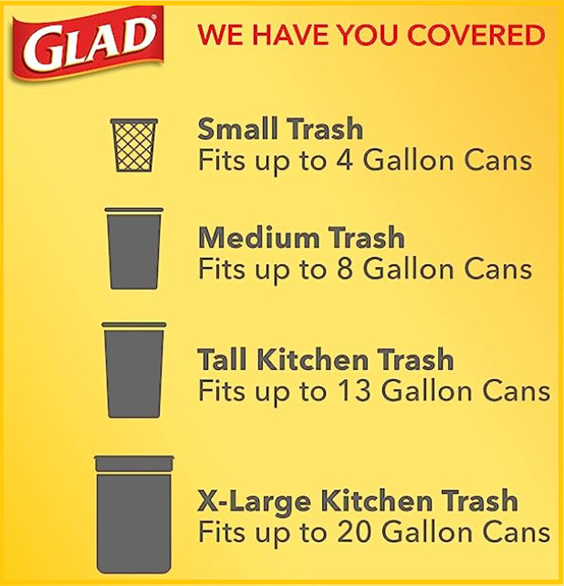 Glad Drawstring 8 Gallon, Medium, 80 Count*