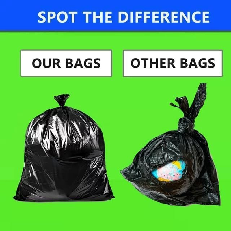 55 Gallon Trash Bag, 66 Count Garbage Trash Bags, 2.0 Mil Heavy Duty 40 x 47″ La
