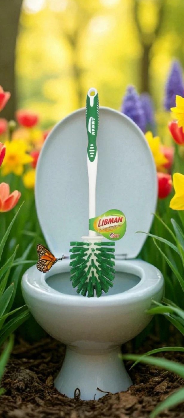 Libman Toilet Bowl Brush 1″ W Hard Bristle 14″ L Handle Cleaning