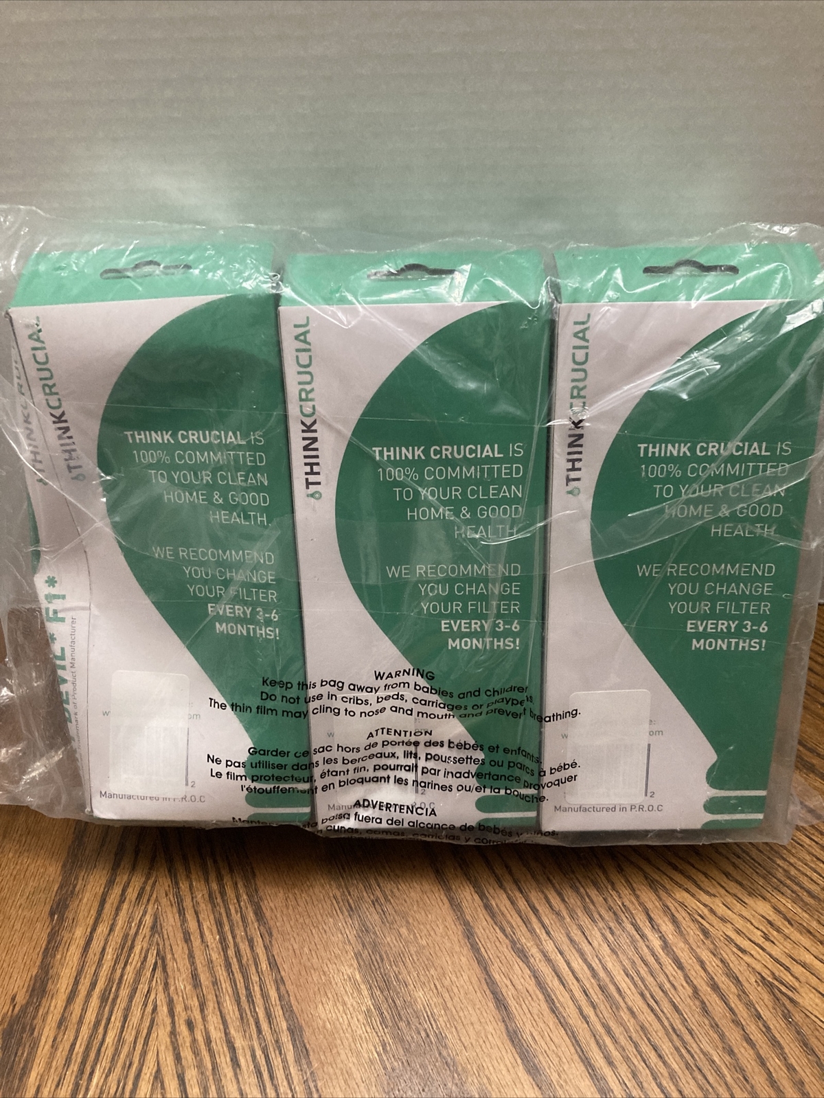 3 Hepa Filter Dirt Devil F1 ThinkCrucial Vacuum Washable NEW 3-6 Months each