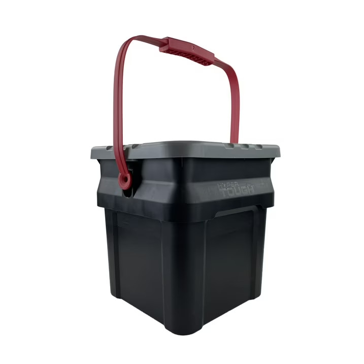 (2 pack) Hyper Tough 5 Gallon Heavy Duty Plastic Material Bucket Tote,Adult