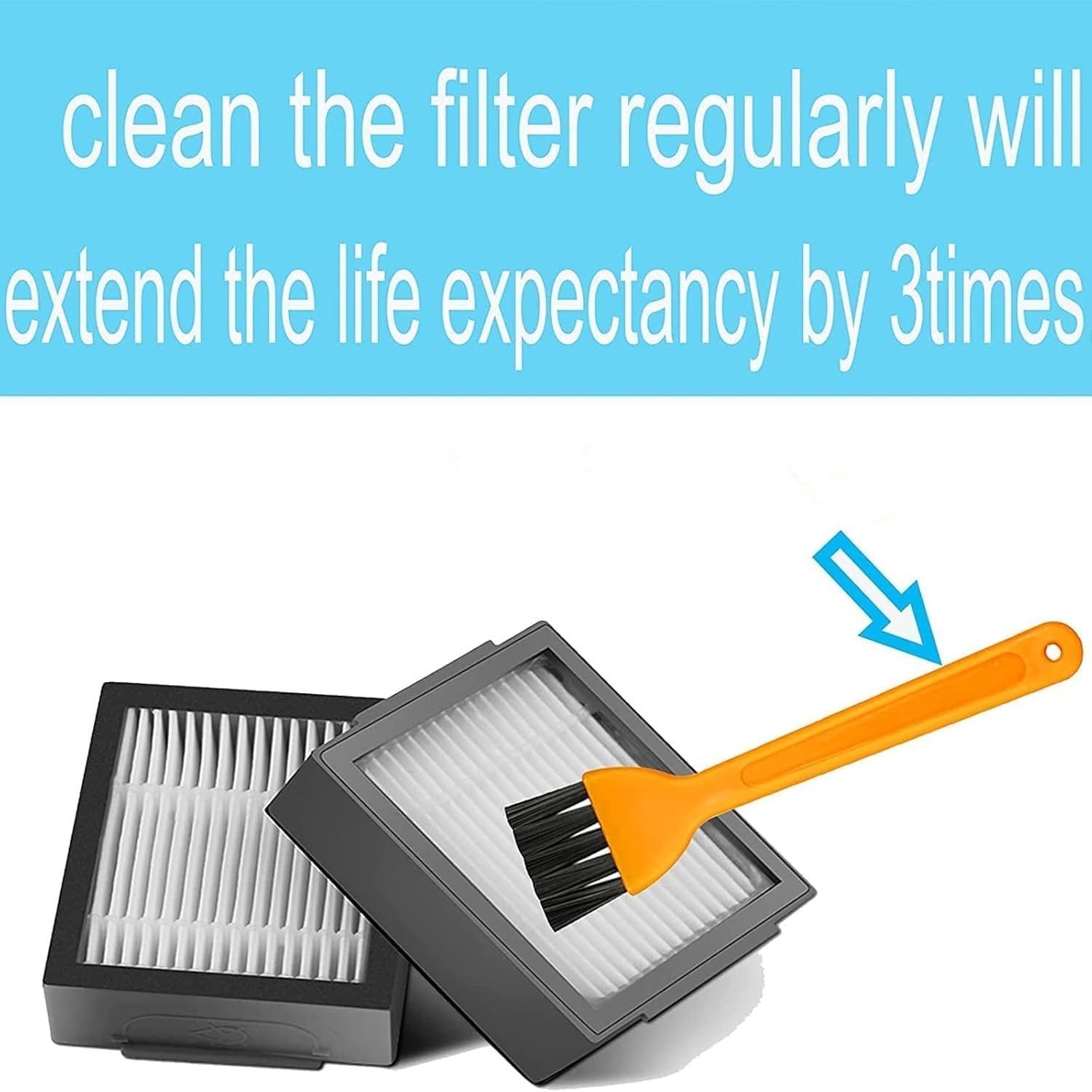 1 Set of Multi Surface Rubber Brushes 3 HEPA Filters 6 Edge Sweeping Brushes