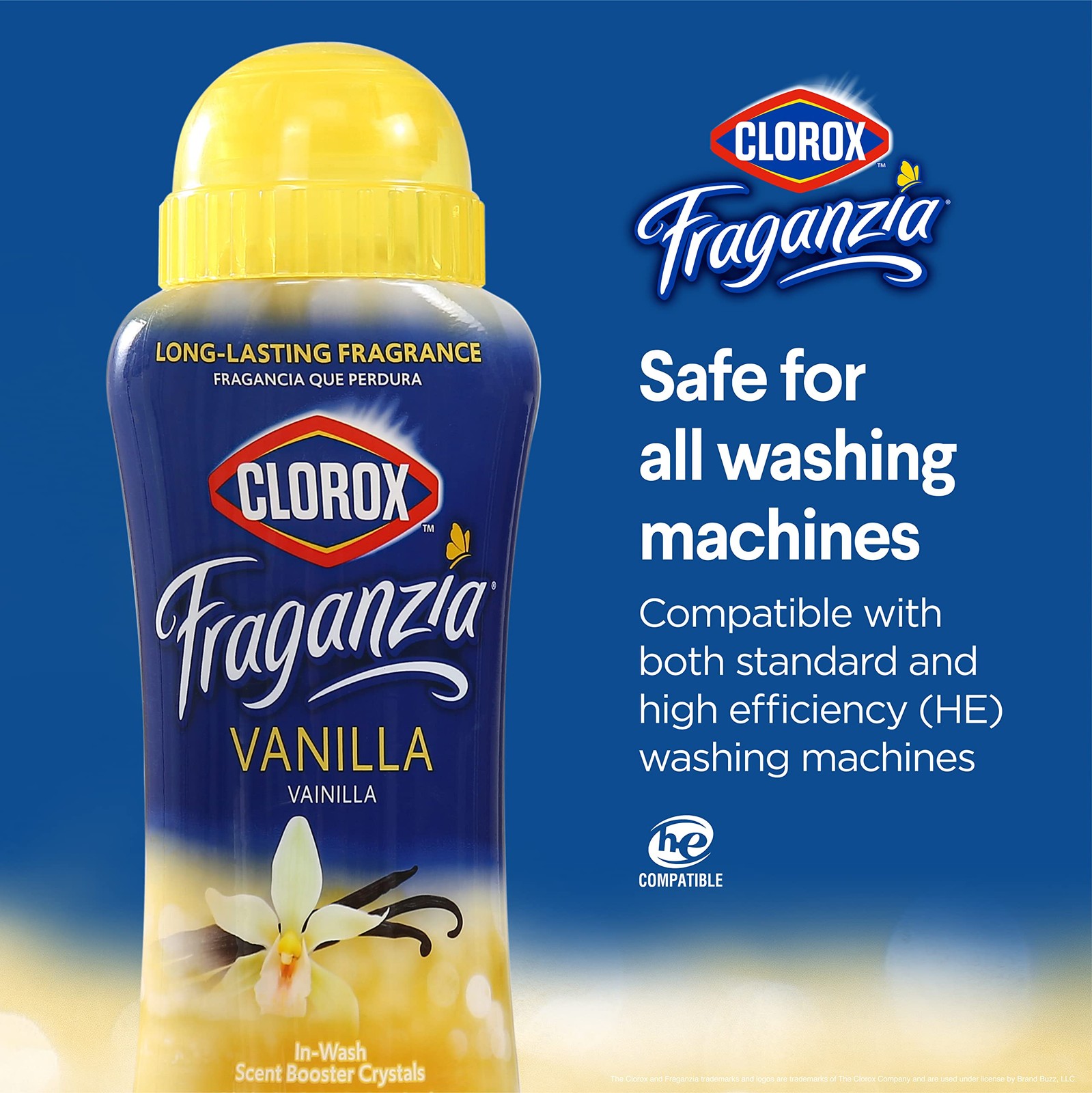 Clorox Fraganzia Vanilla Laundry Crystals 2 Pack Scent Booster 1 Ounce Each