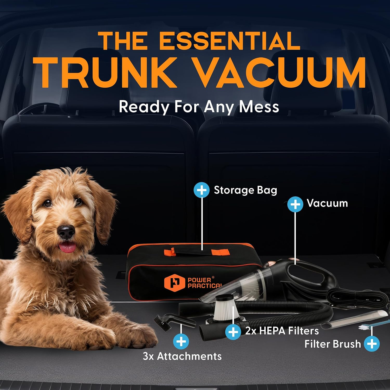 Thisworx Car Vacuum Cleaner – Car Accessories – Small 12V High Power Handheld P