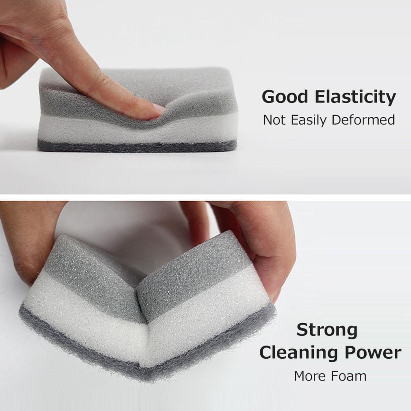 NEW 1Pc Dish Sponge For Heavy Duty Scrub Sponges ual-Sided Sponge Kitchen Q1Z4