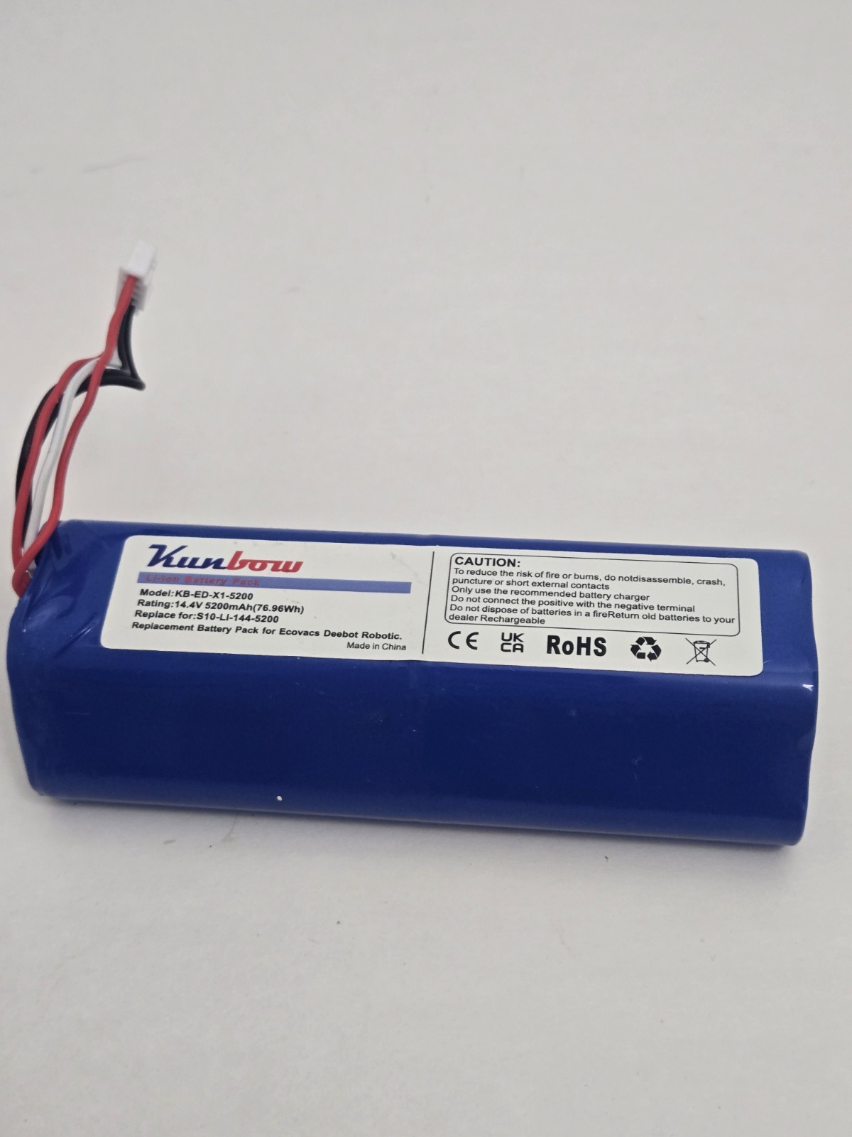 Kunbow 5200mAh Replacement Battery for Ecovacs Deebot Ozmo 950 DX9G Deebot X1