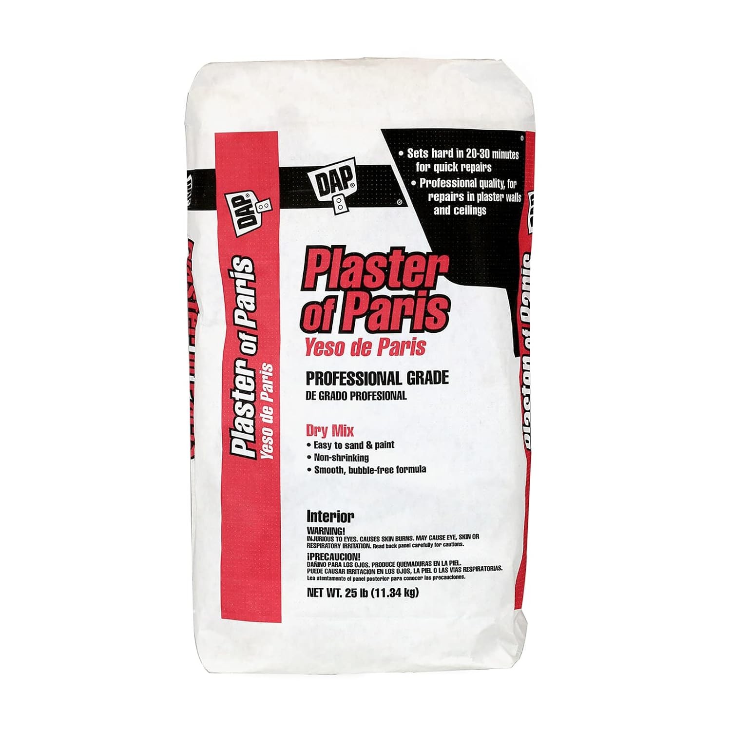 DAP Plaster of Paris (Dry Mix), White, 4 Lb Tub (7079810308)