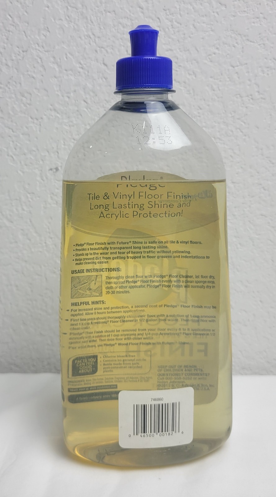 PLEDGE Floor Care Tile & Vinyl Floor Finish with Future Shine Clean Scent 27 oz