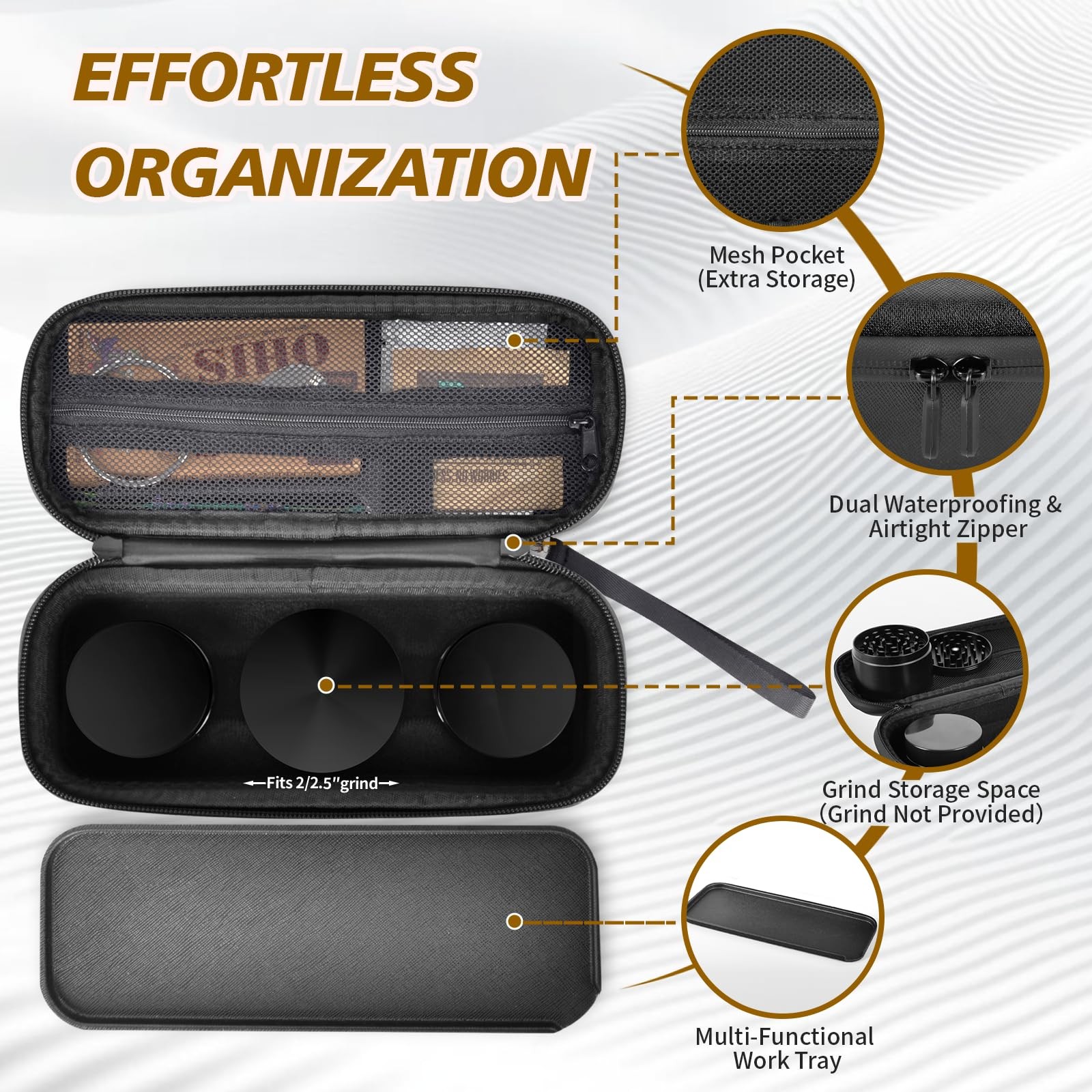 Smell Proof Bag – Smell Proof Box with Glass Jars, Multi-Functional Work Tray…