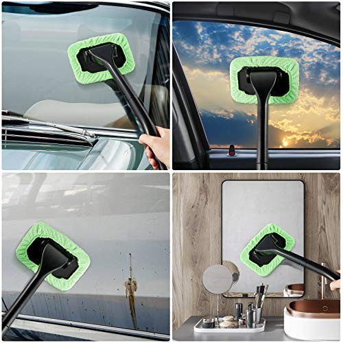 2 Pack Windshield Cleaner Car Window Cleaner Auto Window Cleaner Gray, Green