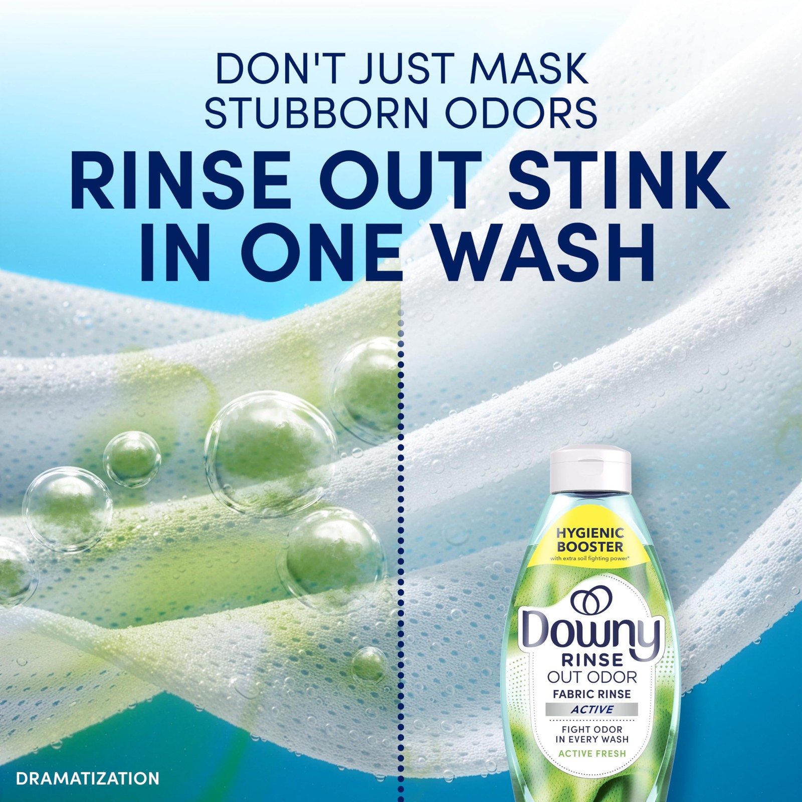 Downy RINSE & REFRESH Laundry Odor Remover and Fabric 48 Fl Oz (Pack of 1)