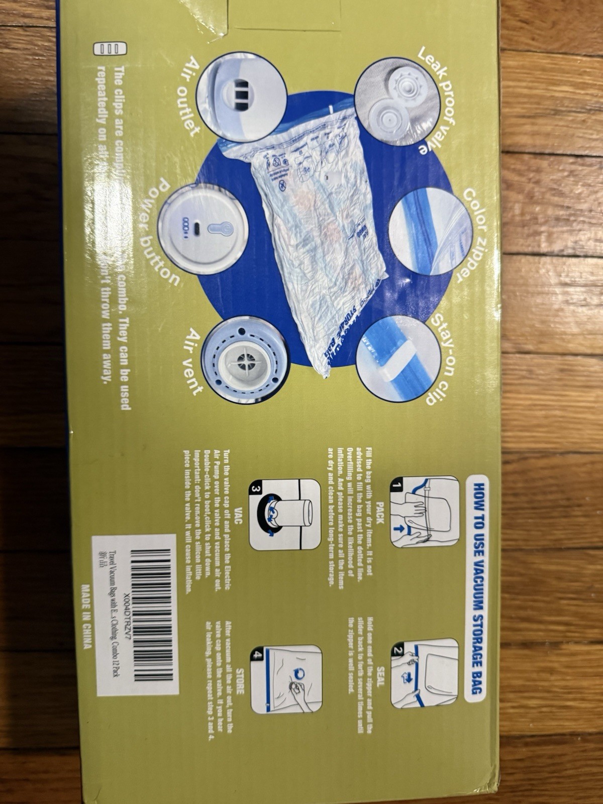 Hibag Travel Vacuum Storage Bags Electric Air Pump 12 Pack Leak Proof Valve