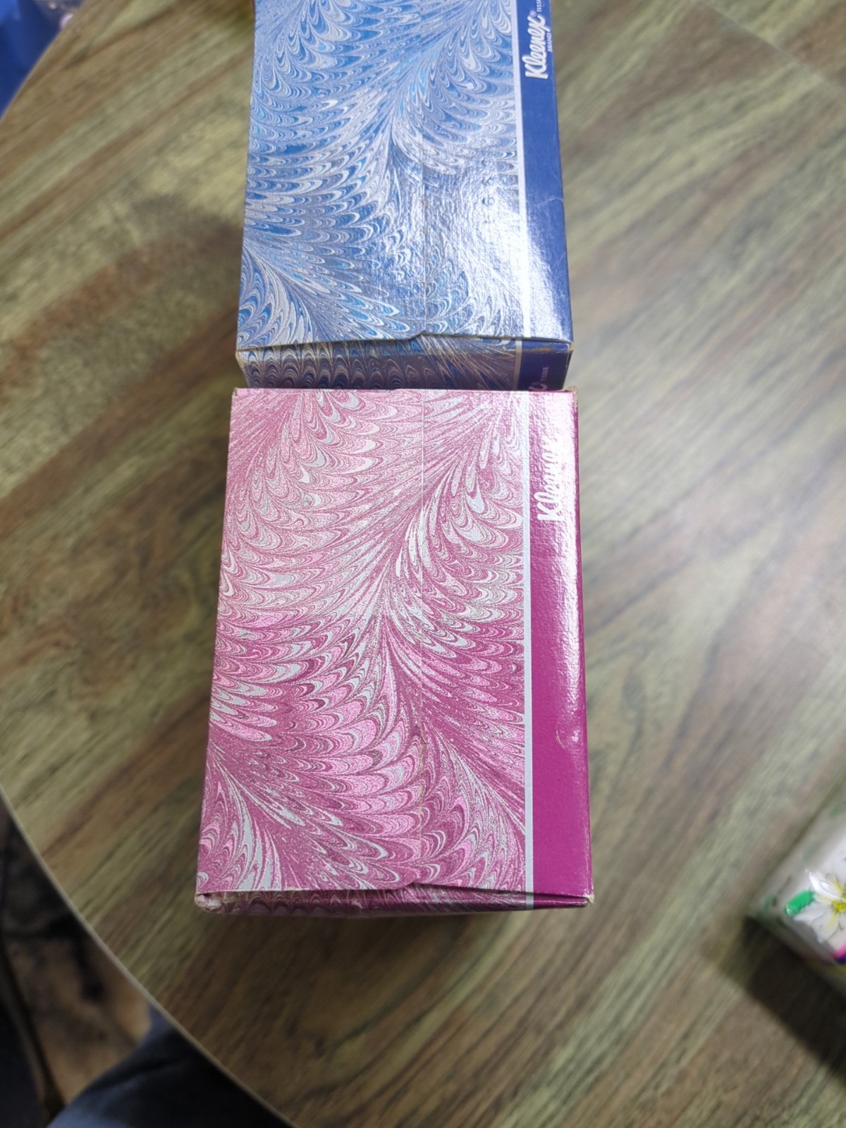 Vintage 1996 Pink blue White Kleenex Tissue 175 Tissues 2-ply unopened boxes