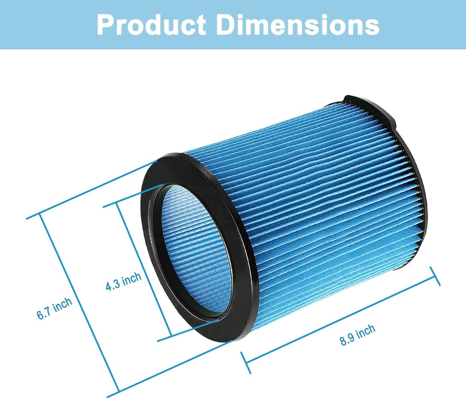 Replacement VF5000 Vacuum Filter for Rigid 6-20 Gallon Vacuum fits RV2400A USA