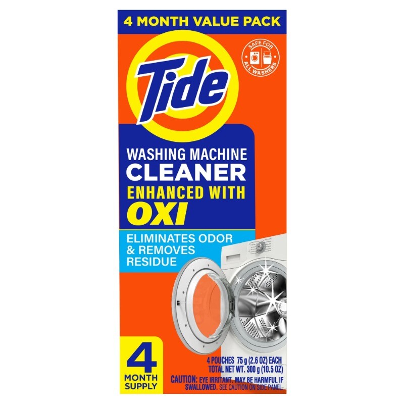 Tide Washing Machine Cleaner, Washer Residue Remover, 4 Count