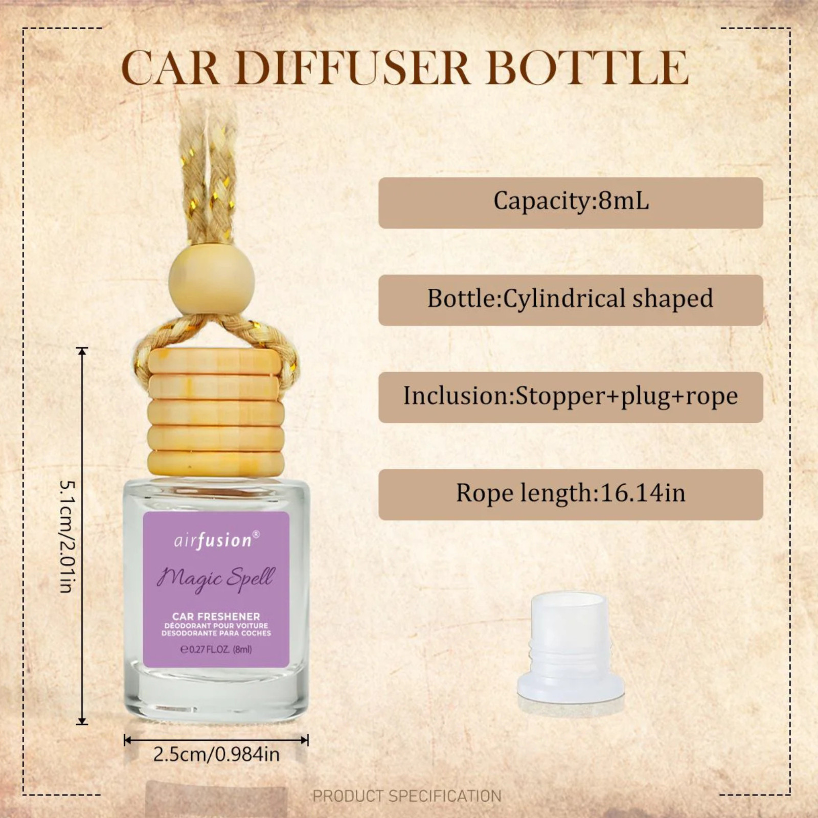 Air Fusion Car Air Freshener Assorted Scents 14 Fresh Fragrance Long Lasting
