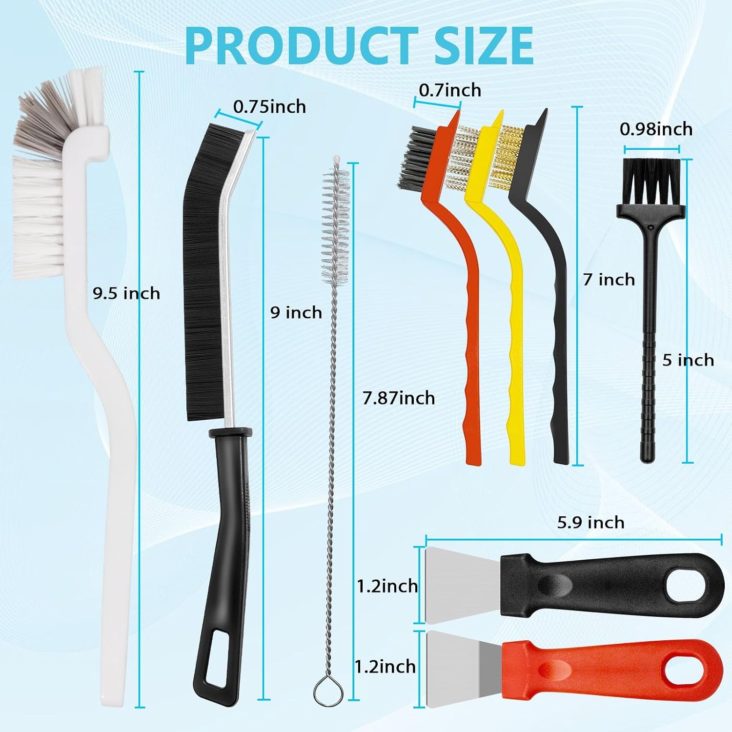15PCS Cleaning Brush Cleaning Supplies, Hard Bristle Crevice Cleaning Brush