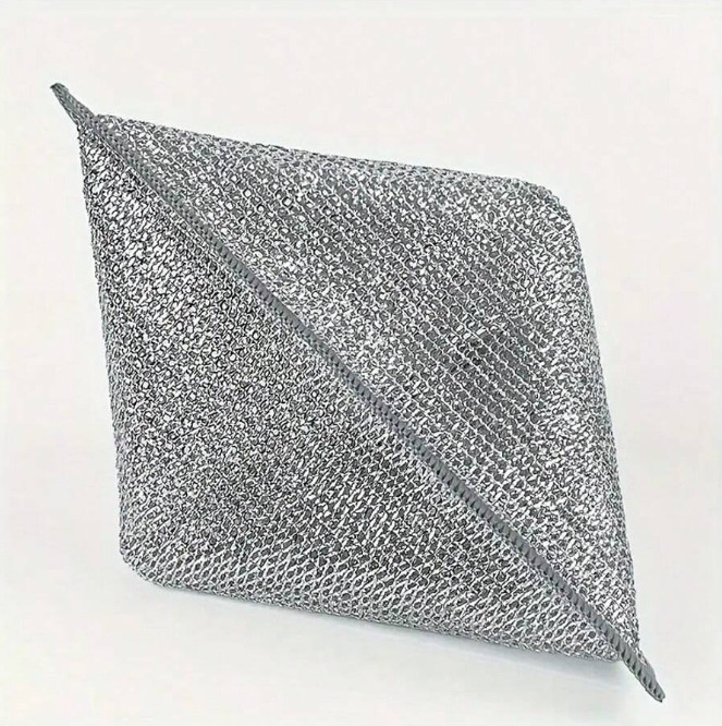 5 pcs Multipurpose Double Layer Wire Mesh Cleaning Cloths for Kitchen & Home Use