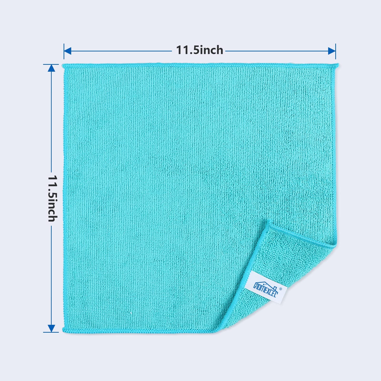 HOMEXCEL 12PK Microfiber Cleaning Cloth 11.5×11.5in