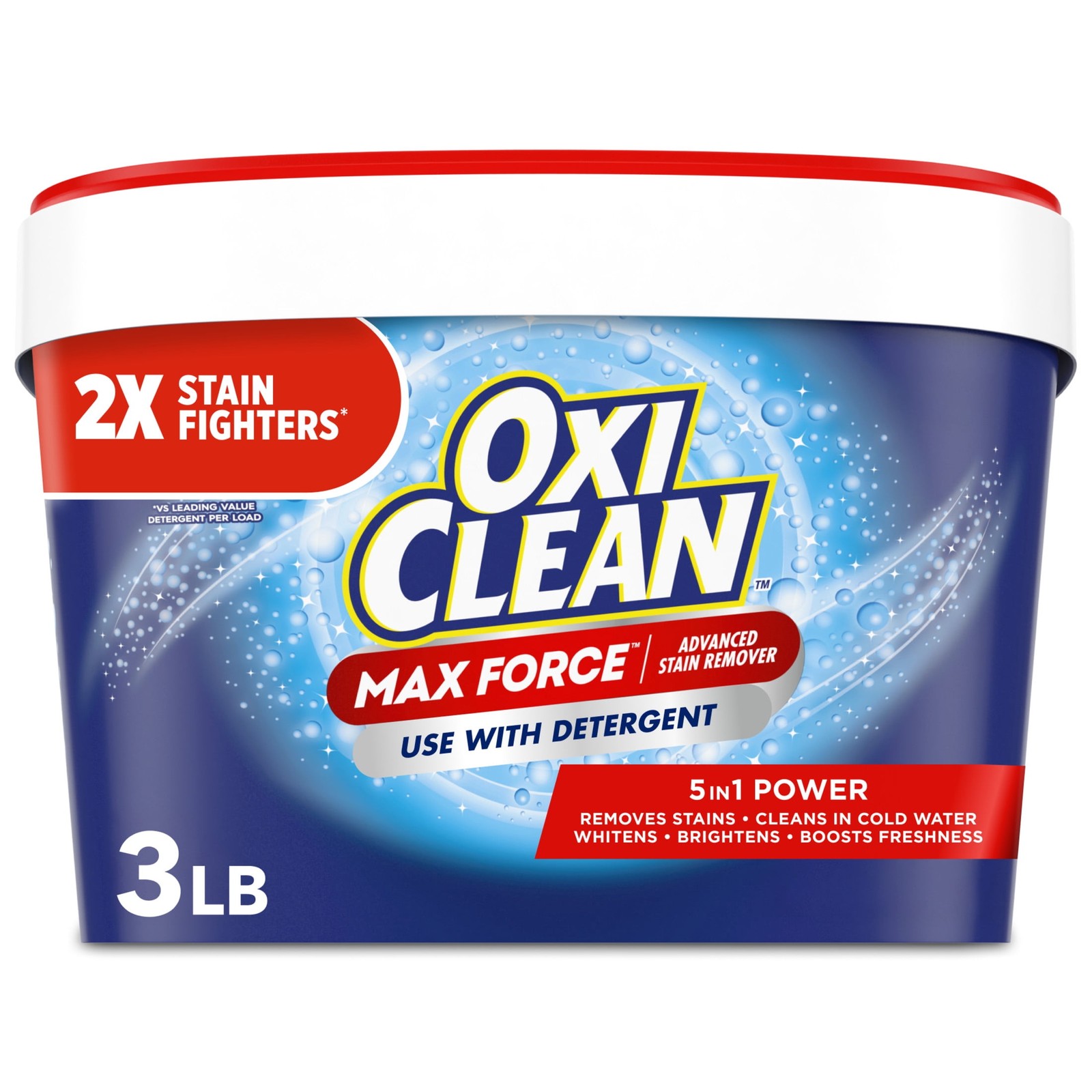Advanced Stain Remover Powder, Gentle Color-Safe In-Wash Stain Treater, 3 lbs