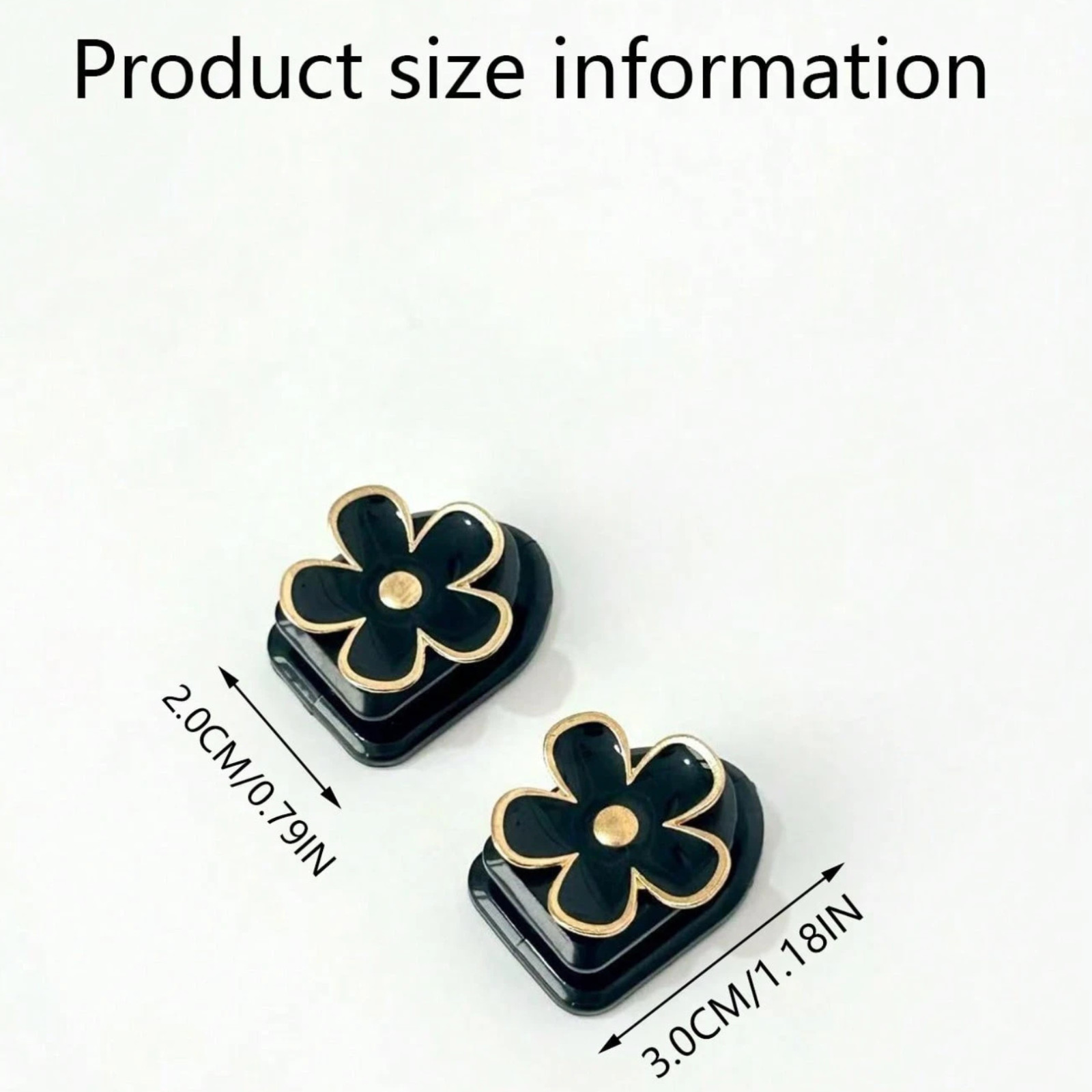 Car Mini Hooks Cute Flower Daisy Adhesive Hanger Interior Auto Accessories 2Pcs