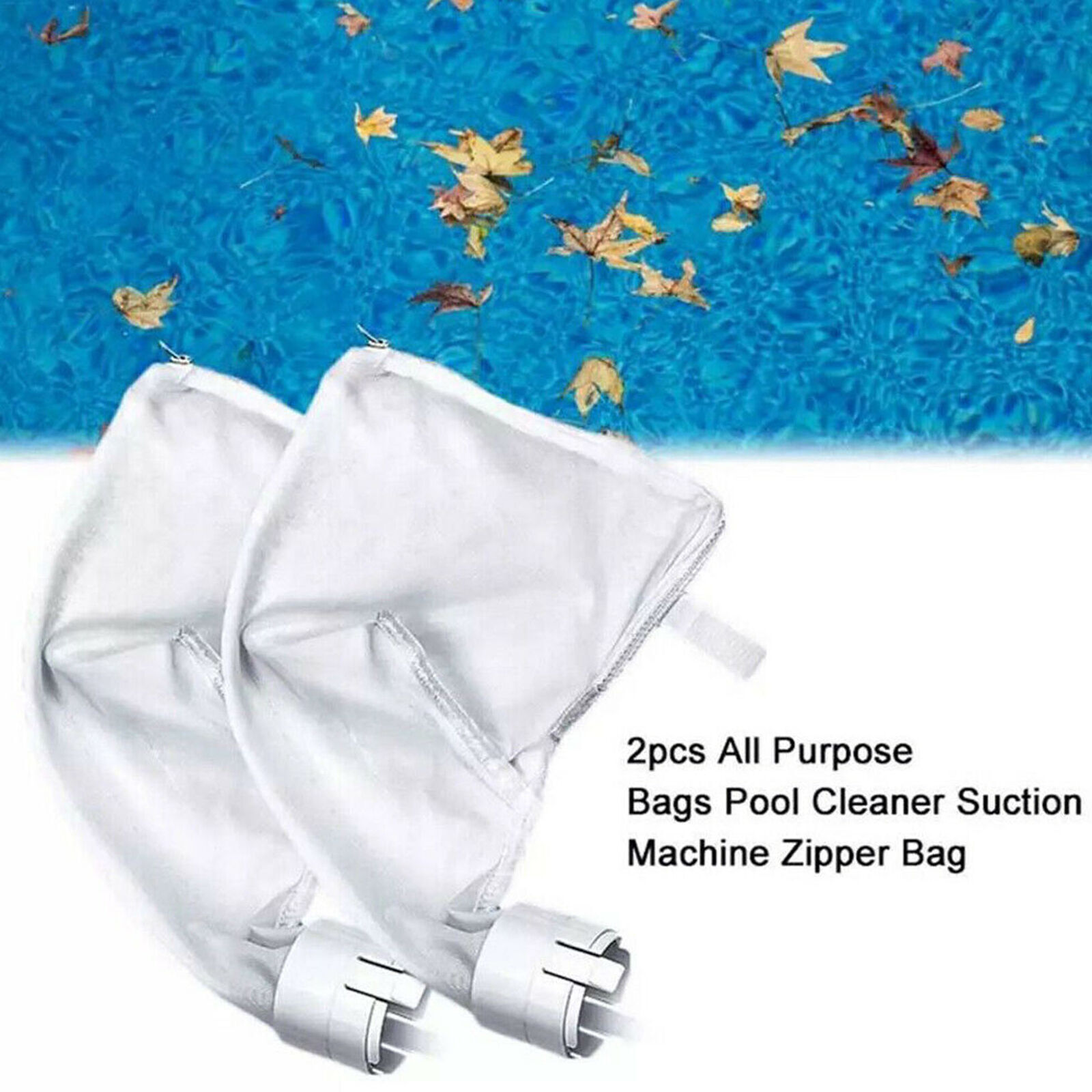 2x Pool Cleaner Bags Purpose Filter Bag for Polaris 360 380 Part Cleaner Zipper