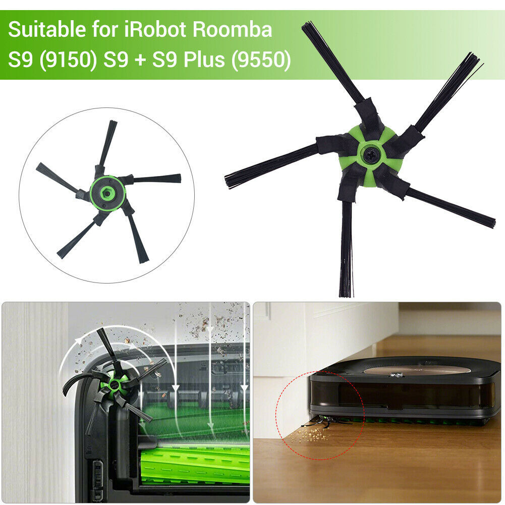 5-Armed Side Brushes Replace For Irobot Roomba S9 S9+, 9150, 9550 Sweeping Robot