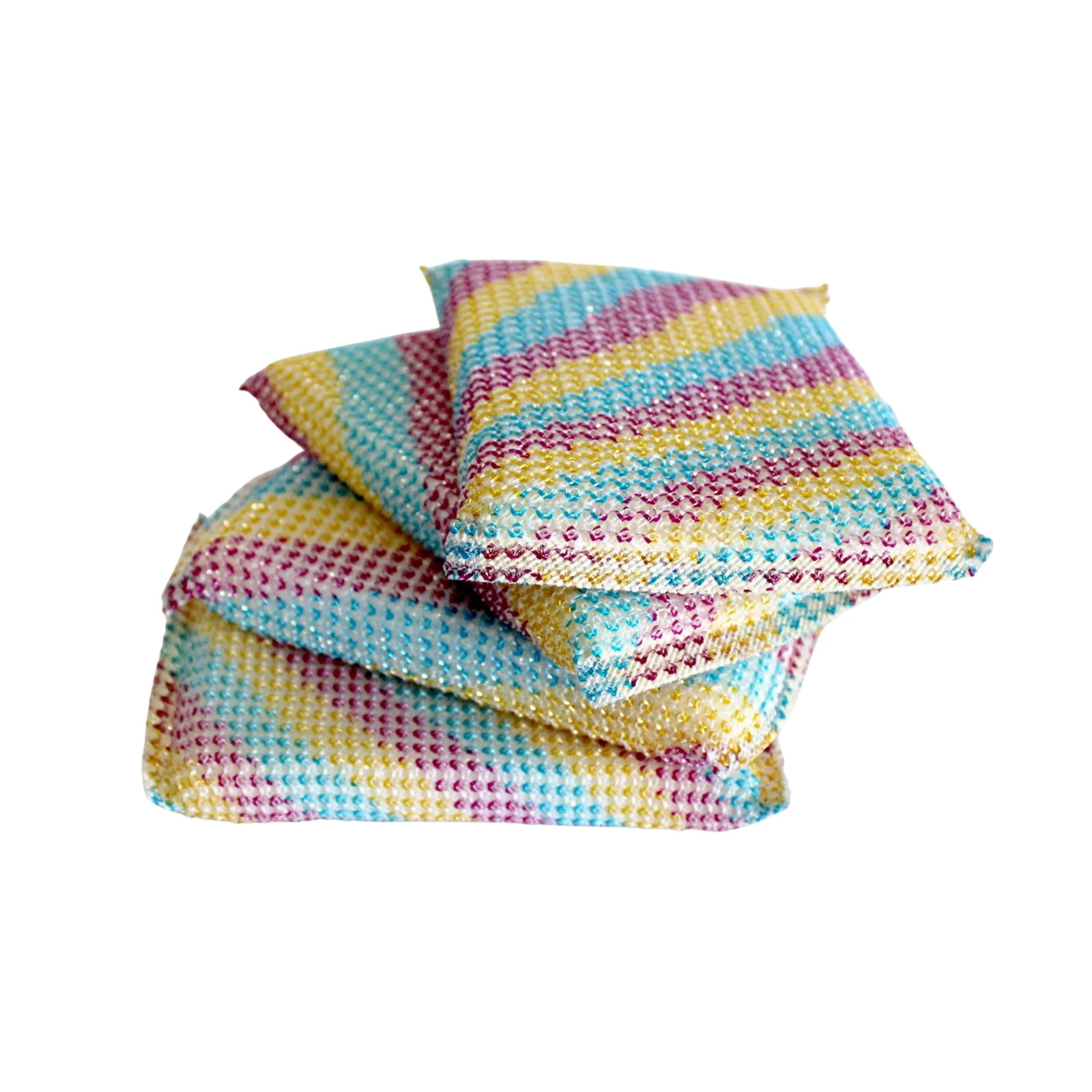 12-Pack Rainbow Non-Scratch Scouring Pads – Kitchen & Bathroom Cleaning Sponges