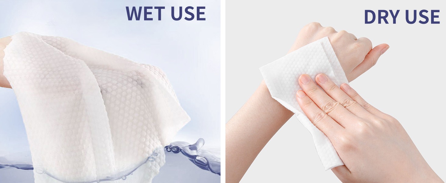Disposable Face Towel, 100 Count Face Towels for Washing Soft Cotton Dry Wipes