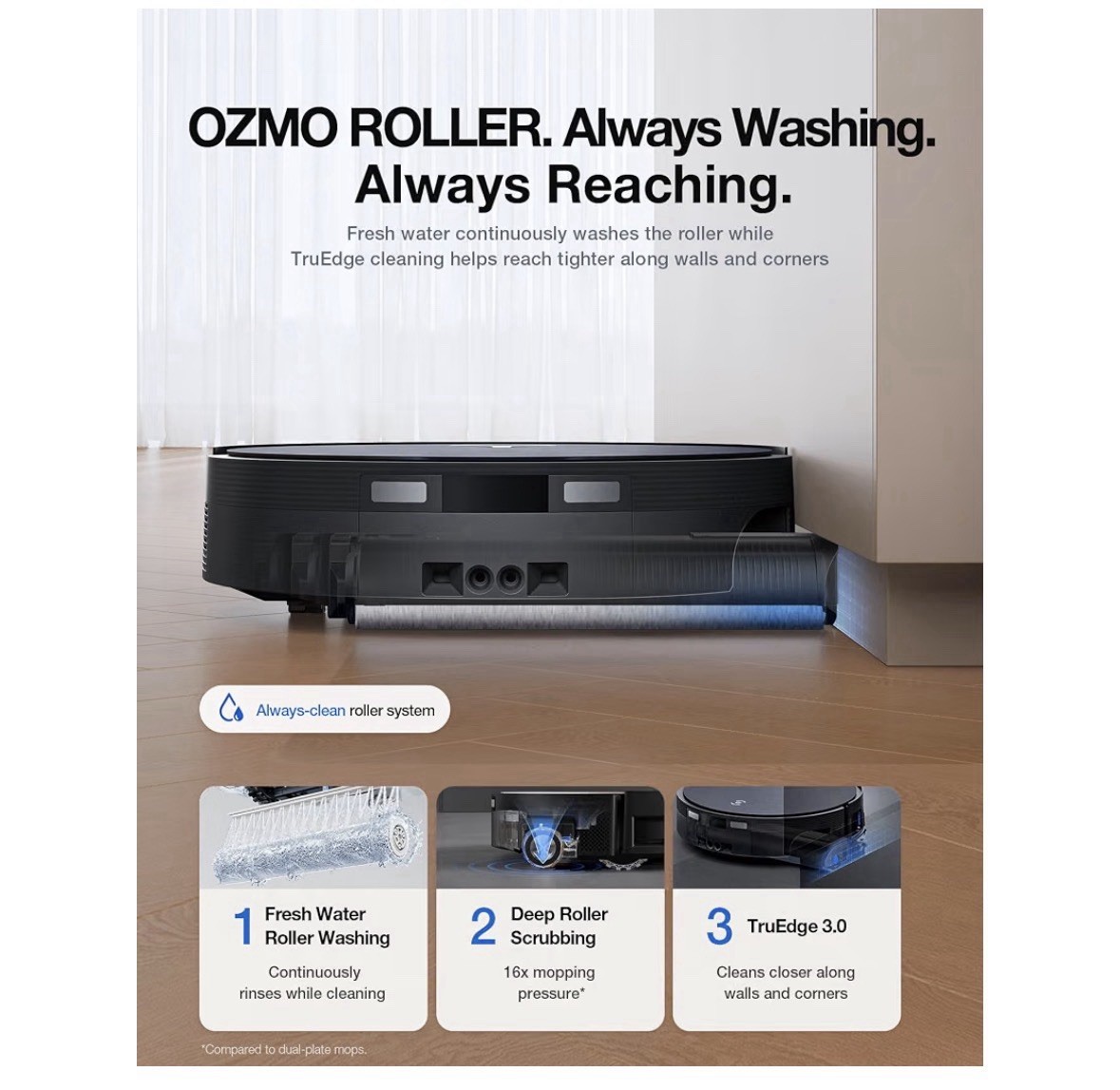 ECOVACS DEEBOT X12 OMNICYCLONE Robot Vacuum, FocusJet Pre-Spray Roller Mop