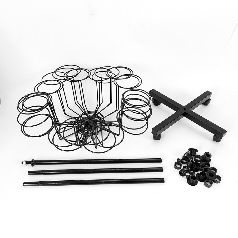Rotating Hat Display Rack Free Standing Metal Floor Caps Headwear Stand 7 Tier