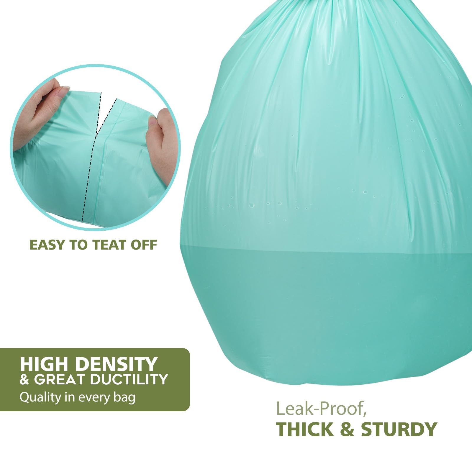 Compostable Trash Bags 13+ Gallon Tall Kitchen Trash Bags 45 Count