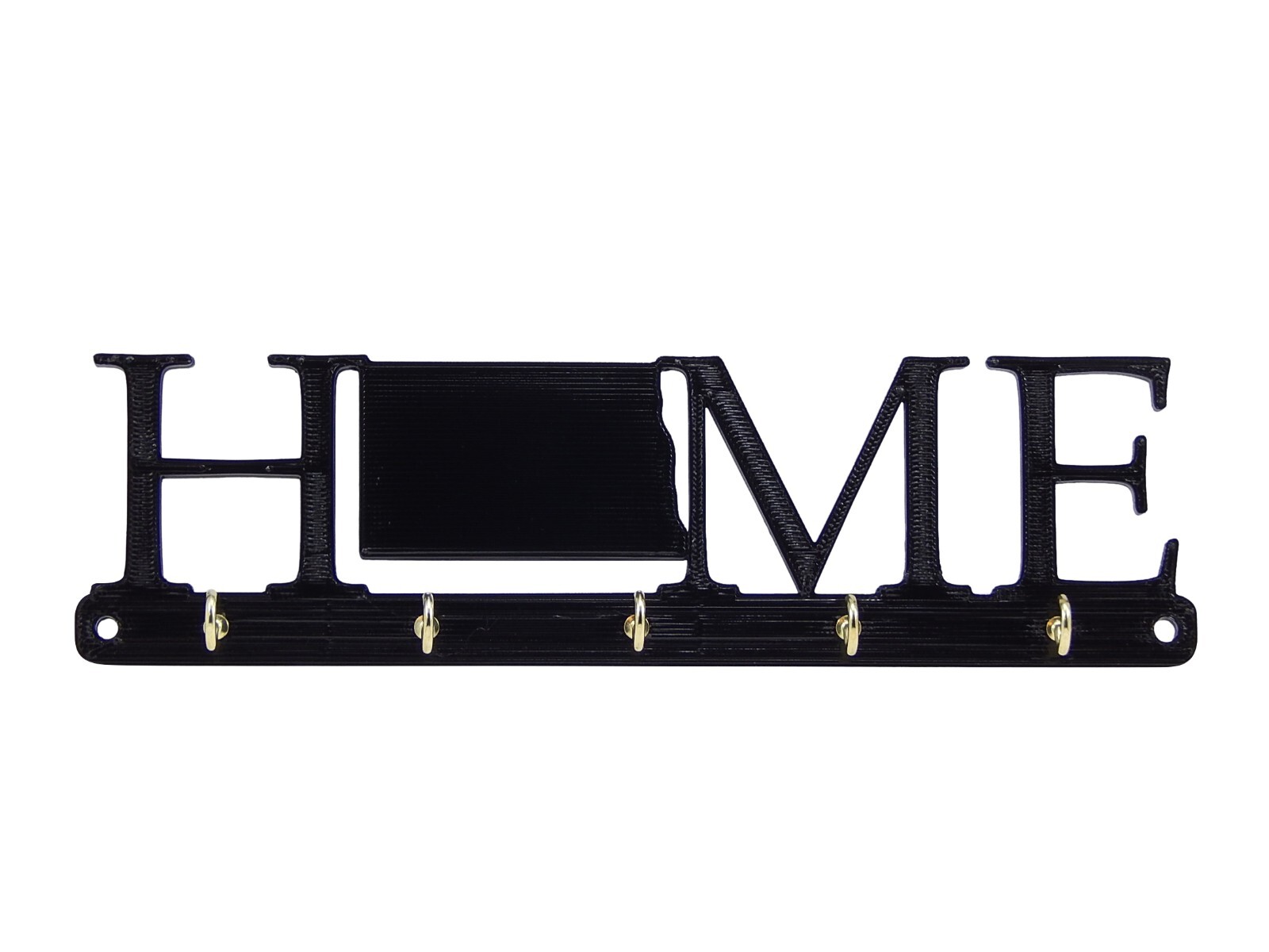 North Dakota Home State Shape Key Holder Hanger Rack Housewarming Wall Gift