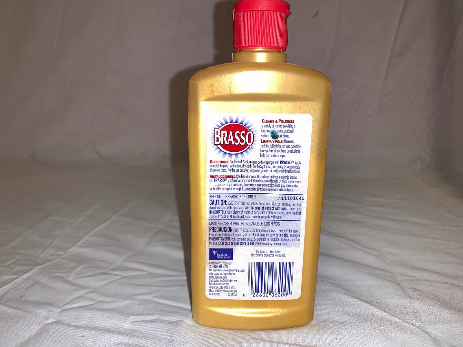 BRASSO CLEANS & POLISH BRASS COPPER STAINLESS CHROME ALUMINUM PEWTER BRONZE 8oz
