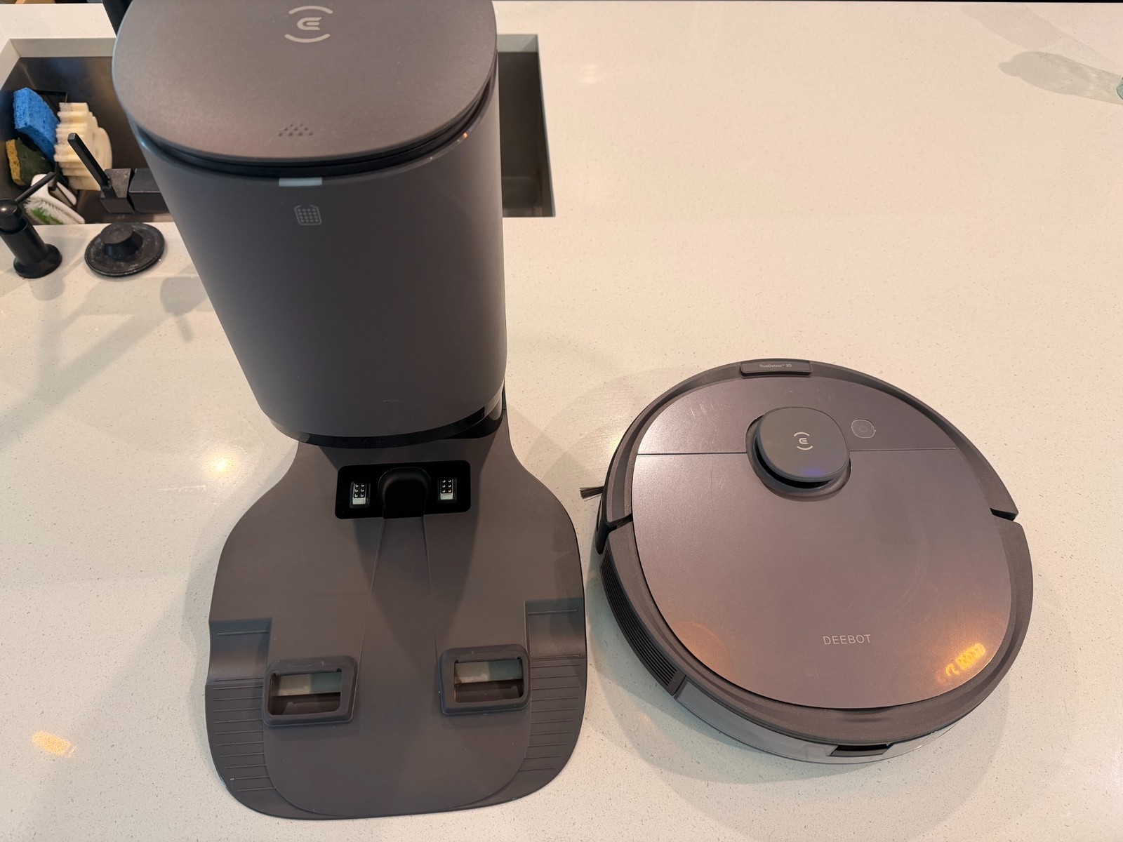 Ecovacs Deebot OZMO T8+ robot vacuum with new add-ons and parts – works great!