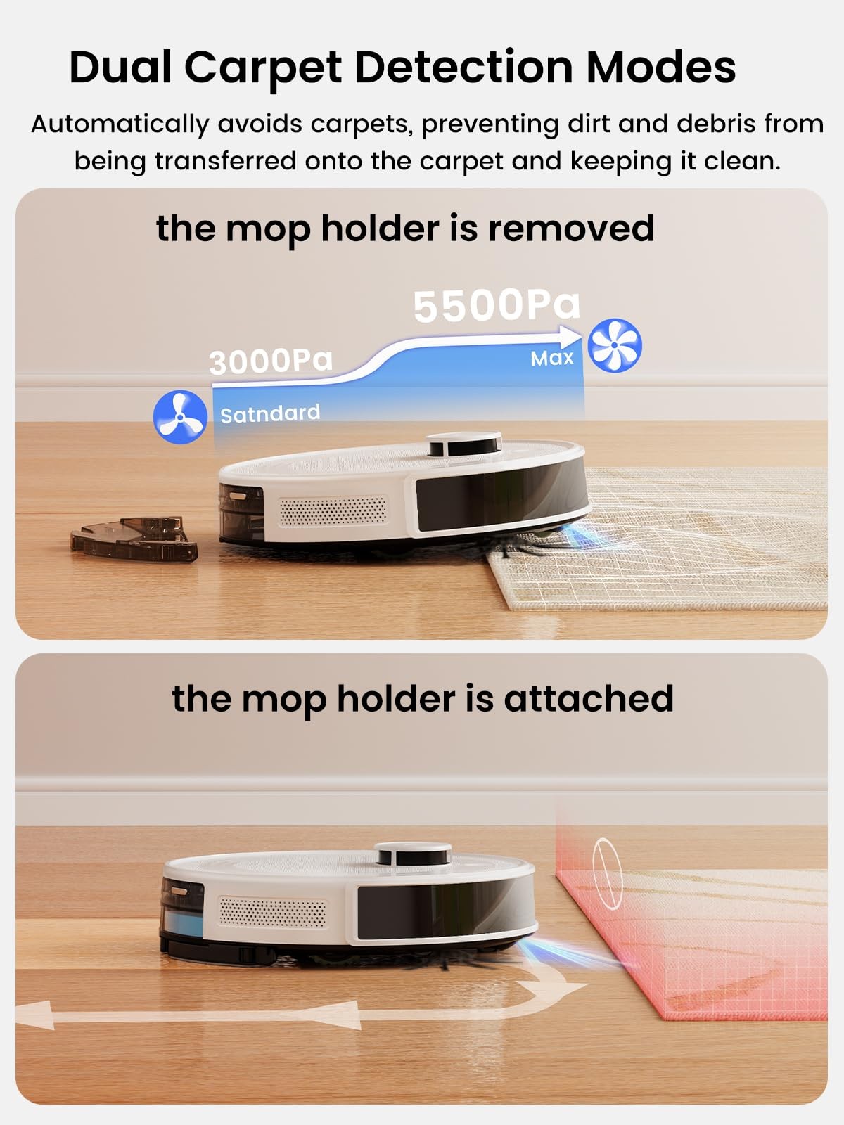 Lefant LiDAR Robot Vacuum and Mop, 90-Day Self-Emptying, 190° PSD Obstacle Av…