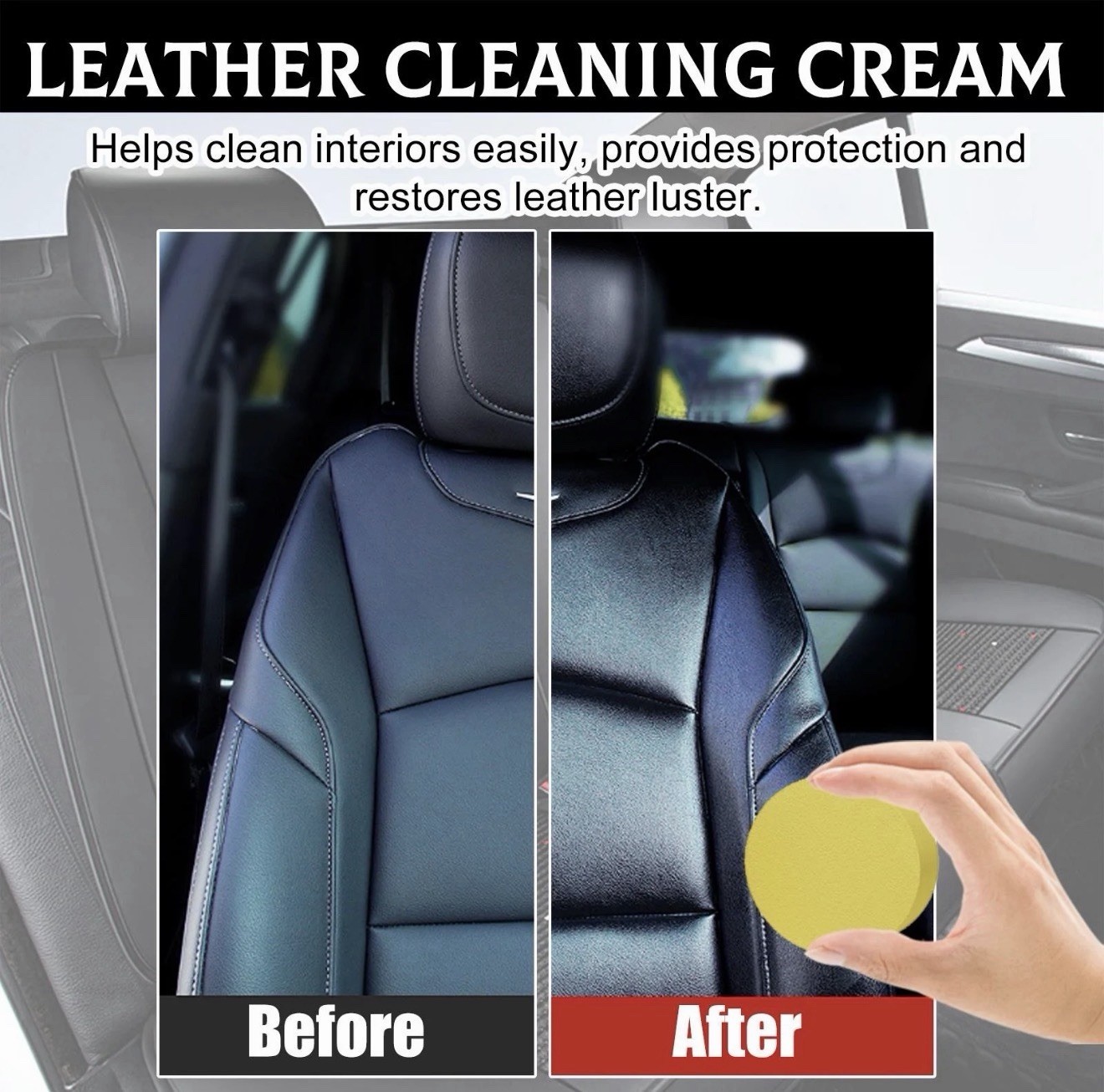 Car Leather Cleaning Cream, Multifunctional Car Leather Care Cream