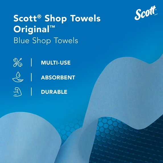 SCOTT Professional Multi Purpose Shop Paper Towels 55 Sheets Roll 2 Rolls