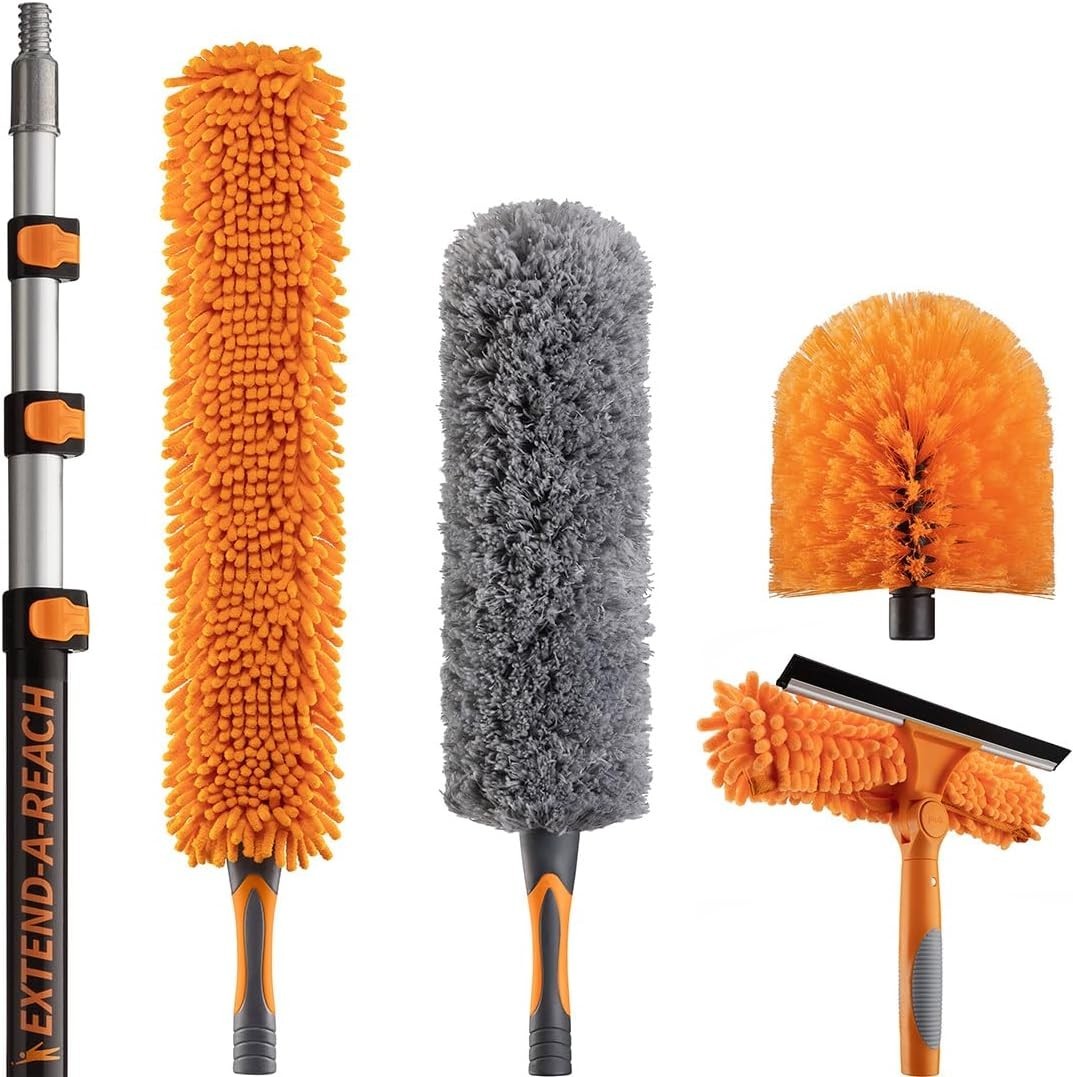 20 Foot High Duster Kit with 4-12 ft Extension Pole for Cleaning | High Ceil…