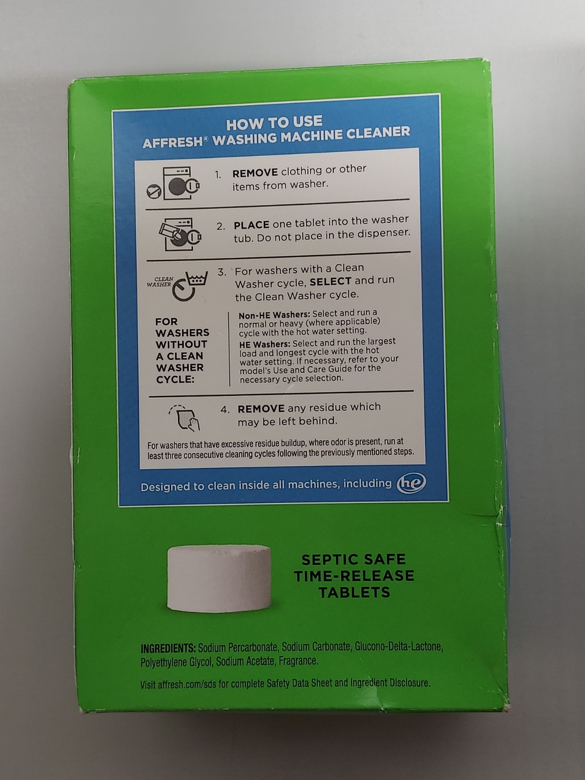 Affresh Washing Machine Cleaner 6-Tablet W10501250