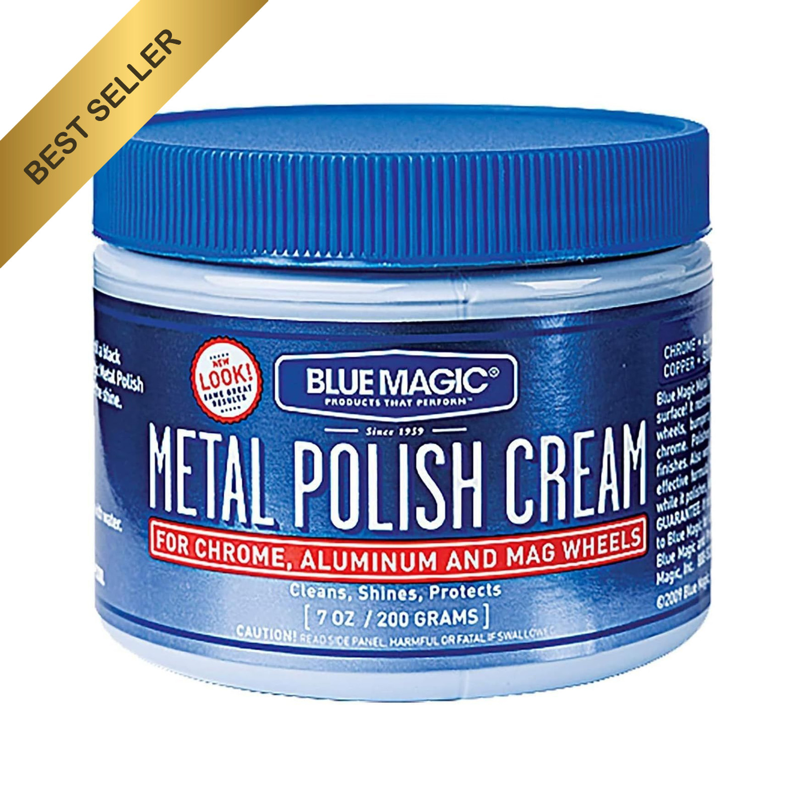 Blue Magic 400 Metal Polish Cream 7 oz Non-Abrasive Chrome Aluminium Remover