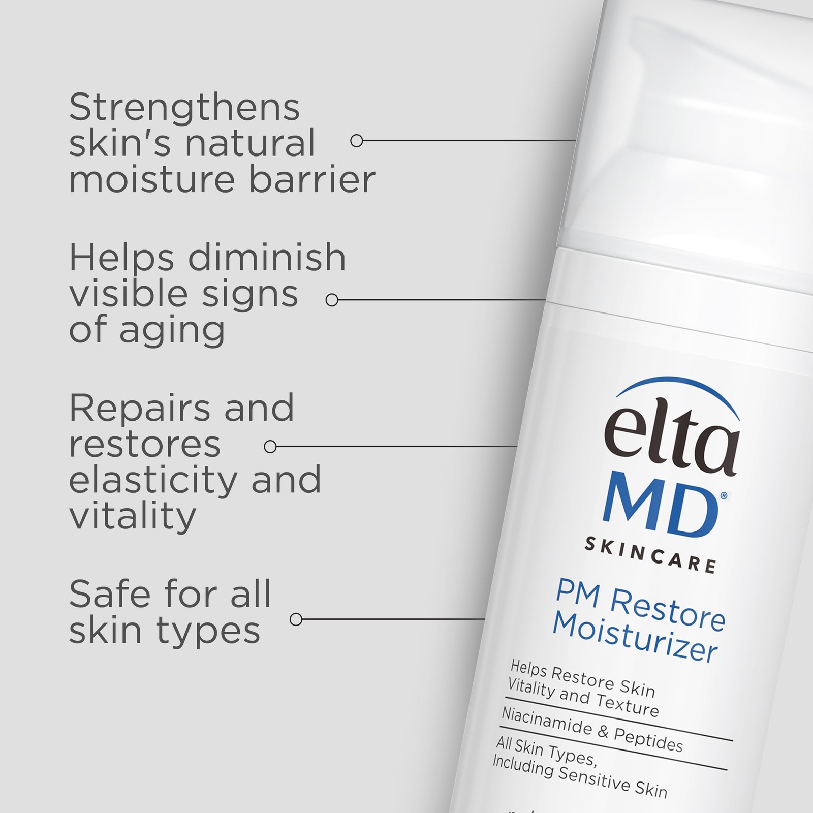 EltaMD PM Restore Face Moisturizer Night Moisturizer for Face Restores Skin