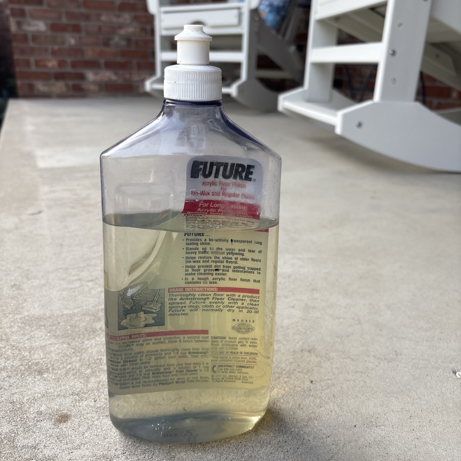 SC Johnson 1997 Future Acrylic Floor Finish Polish Wax 27 fl oz 85%-90% Full