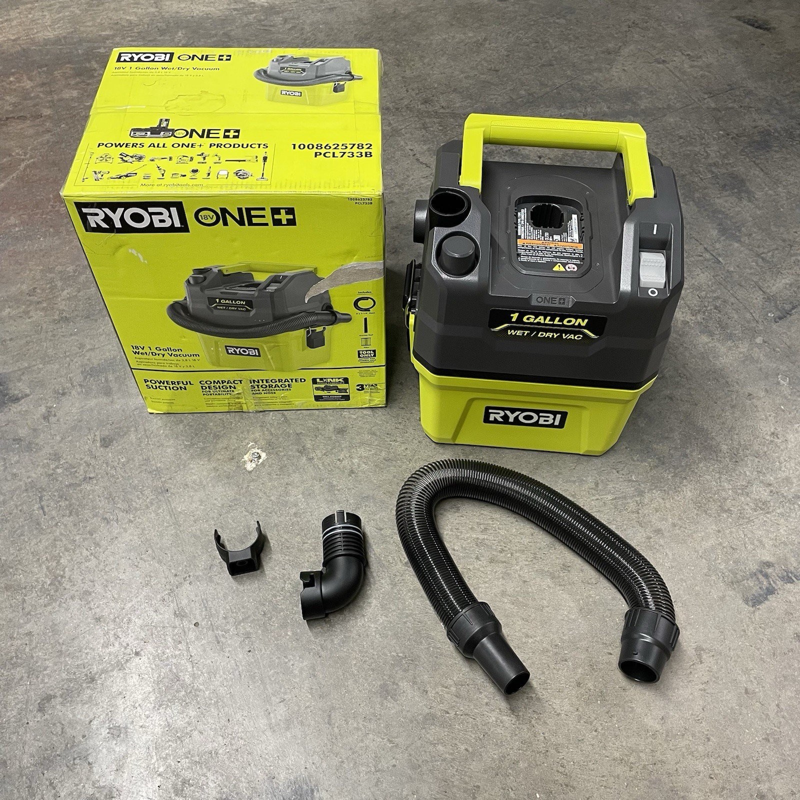 Ryobi PCL733 ONE+ 18V Volt 1 Gallon Wet/Dry Vacuum *Tool Only*
