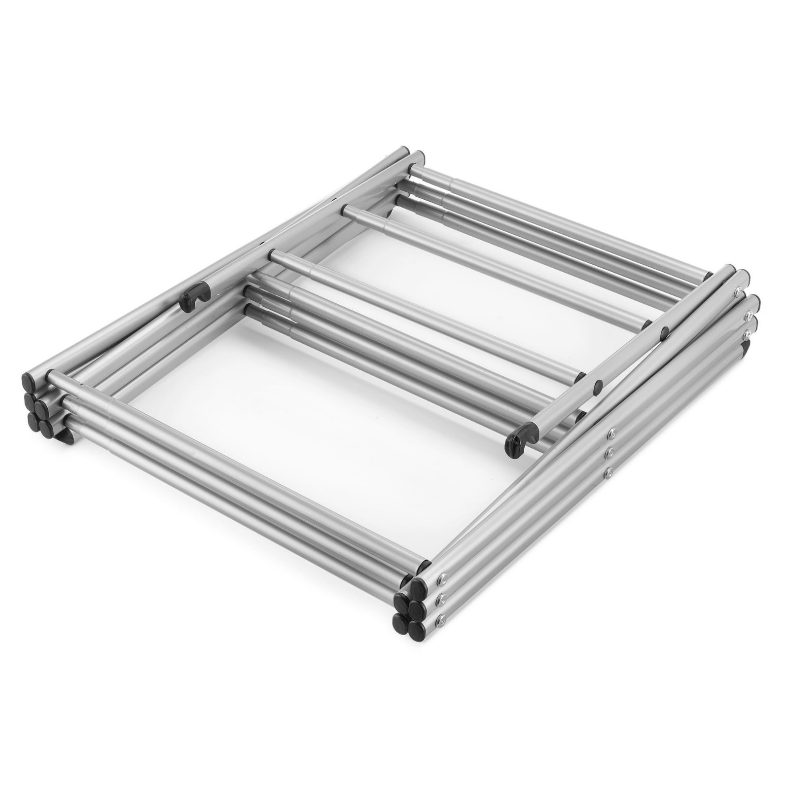Expandable Foldable Laundry Drying Rack Silver Stainless Steel Indoor Outdoor